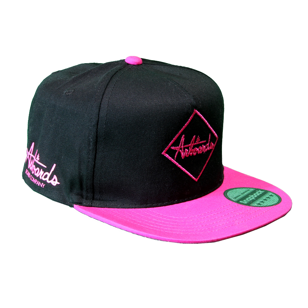 Flat Snapback čierno-ružová | Arboards.sk